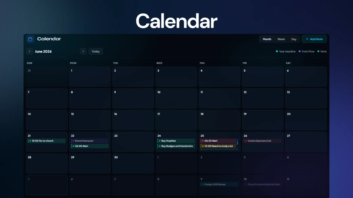 Event Planner — calendar